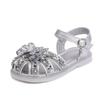 Girls princess sandals 2025 new summer shoes children's crystal shoes with dress women's treasure rhinestone cool shoes summer