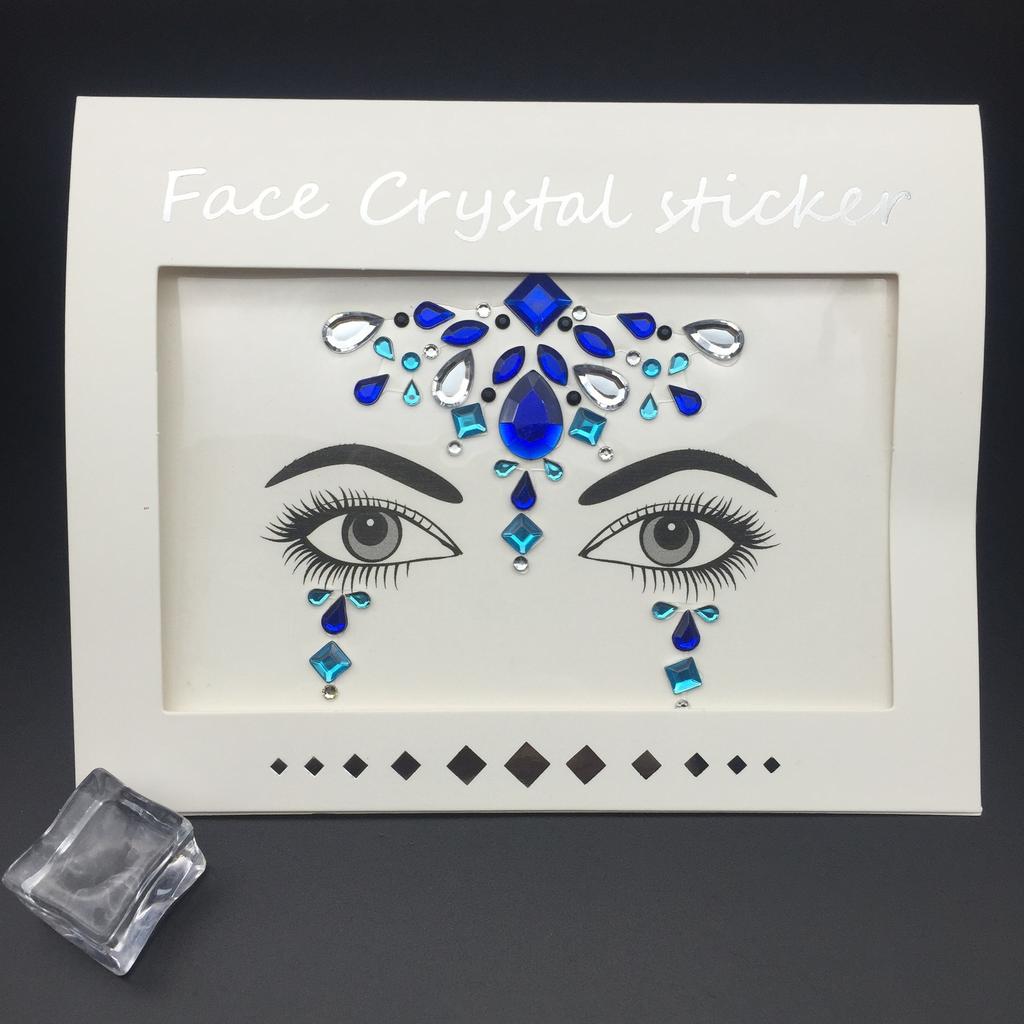 Crystal Tattoo Sticker Glitter Eyeliner Eyebrow Makeup Face Eyes Diamond Temporary Tattoo Rock Rhinestone 3D Eyeliner Stickers