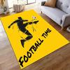"Yellow Football Time Carpet with Soccer Player Graphic Design" Suitable for Use As an Anti-slip for Living Room Bedroom Sofas