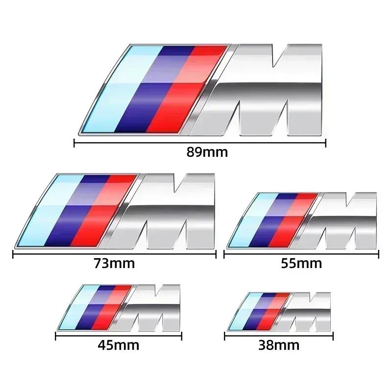 38mm 45mm 55mm 73mm 89mm 3D ABS Car Fender Side Emblem Sticker For BMW M M3 M5 F10 F30 F20 E28 E30 E34 E36 E39 E46 E91
