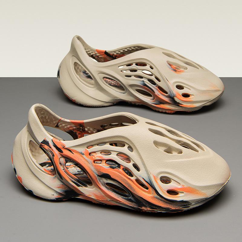 Hole shoes slippers summer cool slippers black colorful coconut camouflage blue brown pink large size beach shoes