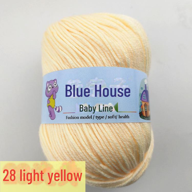 Blue Barbie Baby Yarn - 6-Strand, DIY Hand-Woven for Scarves and Slippers, Fine Hook