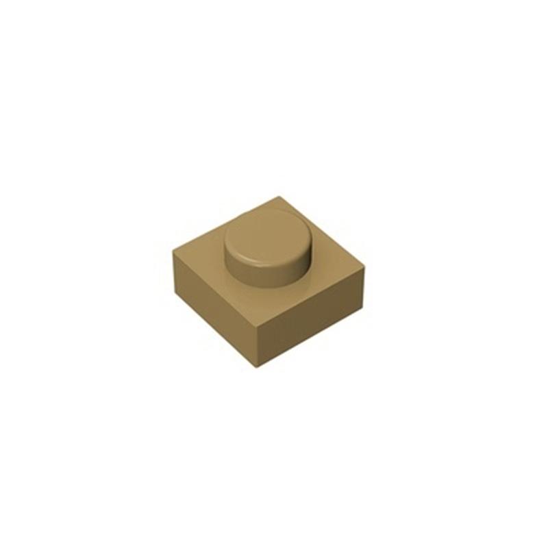 Brown Color Plate 1x1 3024 Building Block Part Brick for Kids Pixel Art Remix Painting QR Code Gift Children DIY Toys