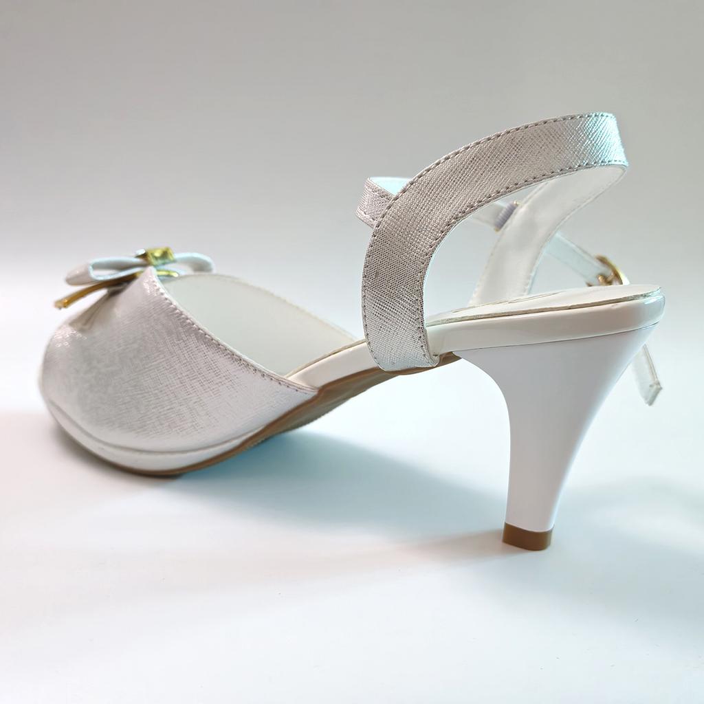 Women's Heel Sandals Elegant Ladies Heeled Summer Brand White Party Shoes Comfortable Spike Heels 6cm