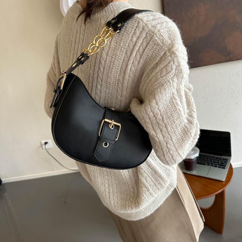 Stylish Pu Crescent Bag For Women With Chic Design And Versatile Color Options