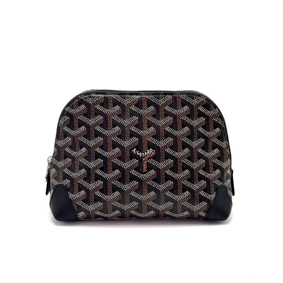 [Pre-Owned] Vendôme Y Monogram Canvas And Leather Zipper Toiletry Bag - Excellent #OD200P ONE SIZE