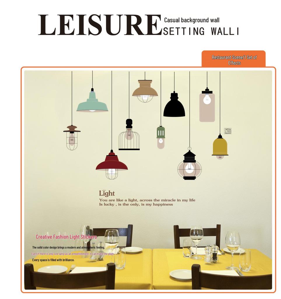 JM7306 Waterproof PVC Chandelier Wall Sticker for Bedroom, Living Room, Entrance, and TV Background Decoration.