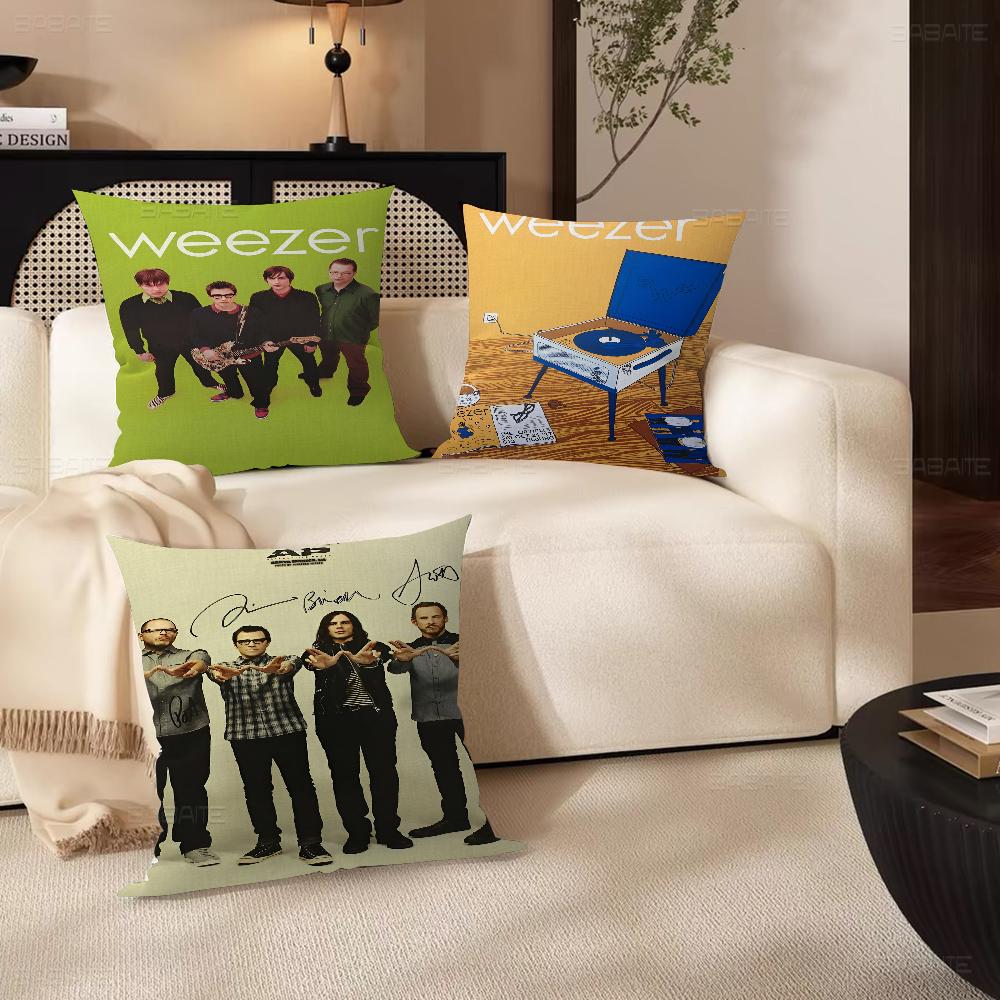 Weezer Music Band Pillow Cushion Cover Pillowcase Living Room Sofa Home Decor Customized