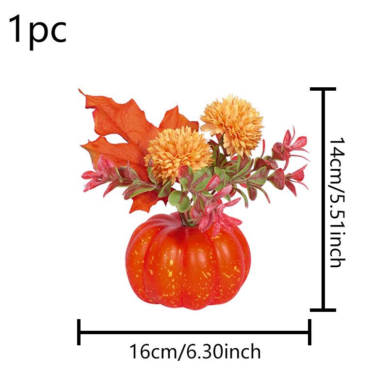 Simulation Pumpkin Decoration Thanksgiving Decor Pumpkin Halloween Artificial Pumpkin Tabletop Ornaments Autumn Harvest Decor