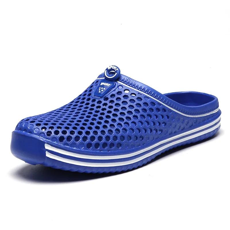 Damen Meeres-Sandalen Ausgeschnitten Alltag Größe 36-45 Herrenschuhe Strand-Slipper Unisex Slipper Flip-Flops Schuhwerk Rutschfest 36 blue