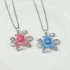 Creative Cute Inlaid Imitation Pearl Zircon Oil Dripping Octopus Necklace Creative High-End Sweater Chain Matching