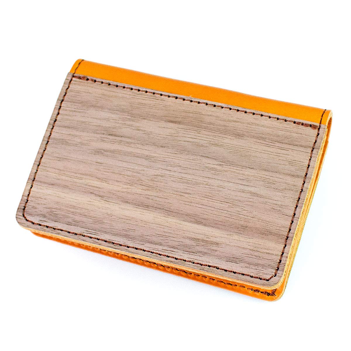 

feee Business Card Holder Genuine Leather Natural Wood x Tochigi Leather Simple Card Case Made in Japan [Fee] Men s Women s [OUTSIDEWOOD] [FE-3205]