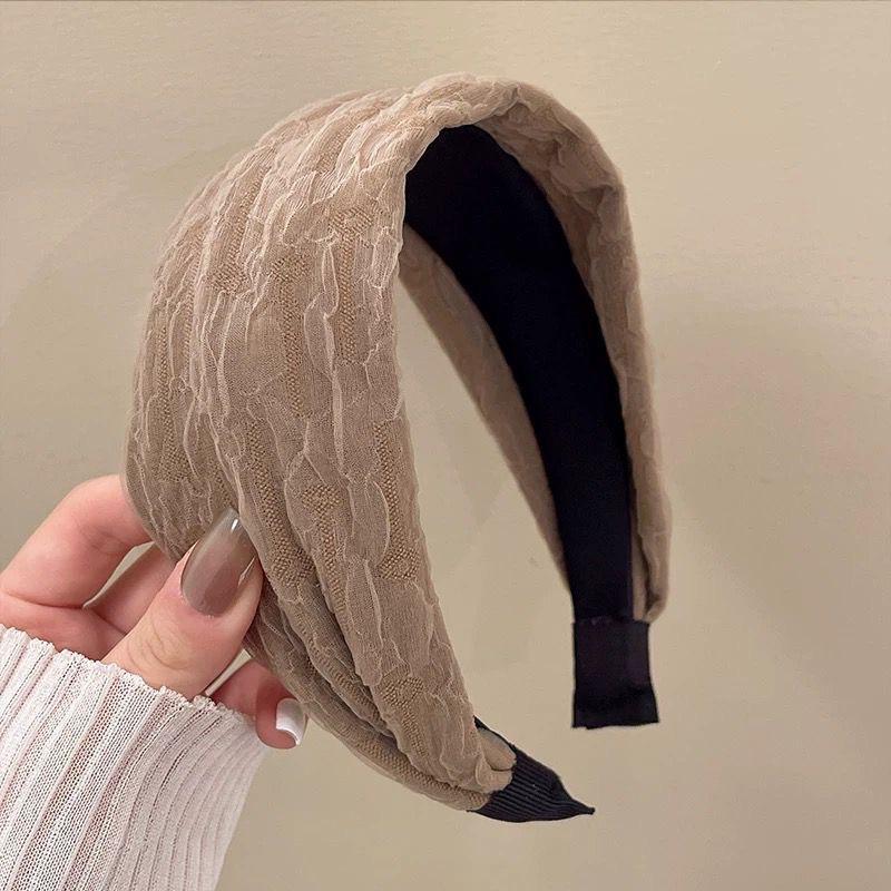 Korea Elegant Chiffon Breite Haarspangen Stirnband Frauen Mädchen Geschenk Scrunchie Haar Kopf Reifen Band Accessoires Kopfschmuck Kopfbedeckung