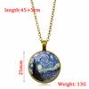 Unikt Gogh Van Stjernenatt Anheng Halskjede Med Slitesterk Legeringsmateriale Design Unisex