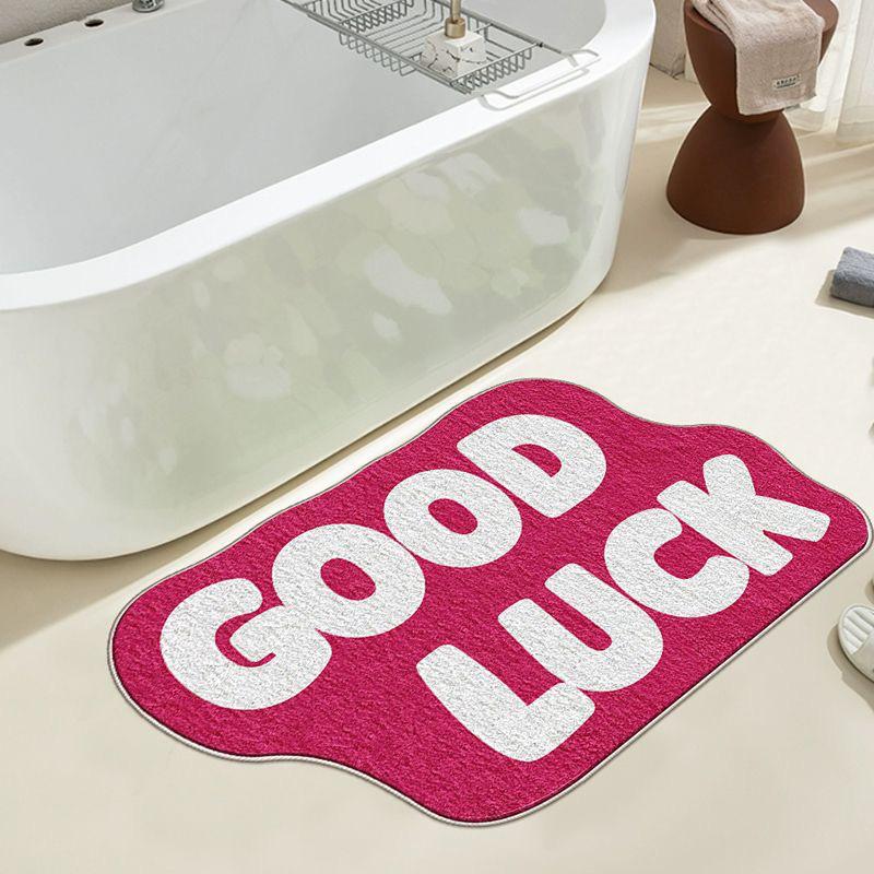 ins English Dopamine Imitation Cashmere Carpet Home Decoration Cooling Washable Entryway Carpet Bedroom Door Mat