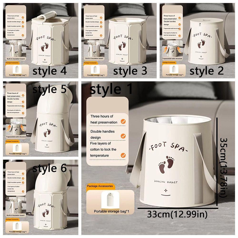 Thickened Foot Bath Bucket Collapsible Foot Soak Bucket Multifunctional Foot Washing Bag  Travel