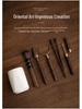 White Porcelain Kung Fu Tea Ceremony Set: 6-Piece Accessory Kit with Tea Clip, Needle, Teapot Brush for Home Use