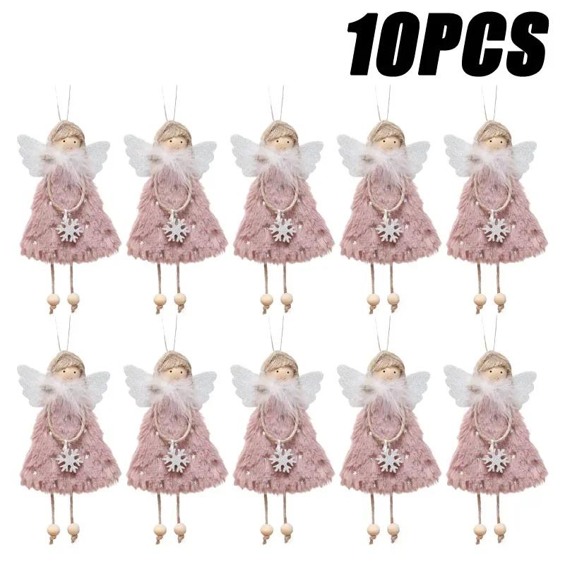 Angel Doll Pendants Christmas Plush Ornaments Plush Angel Ornaments for Christmas Party New Year Valentine's Day Decoration