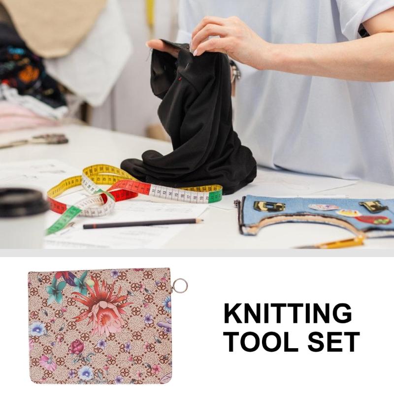 9Pairs Aluminum Circular Knitting Needle Set with Zippered Case, Aluminum Interchangeable Knitting Needle 3.0mm-6.0mm