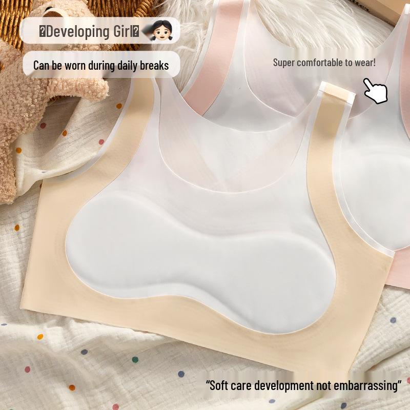 Seamless Shockproof Bra for Developing Girls: Anti-Hunchback and Anti-Indentation Sportswear for Junior and High School