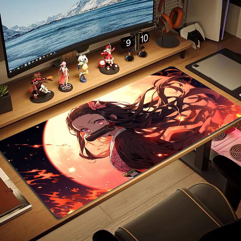 Beliebter Anime Mauspads Große Gaming Tischunterlage Rutschfest Laptop Tablet Großes Mauspads Xxl Matte Mini PC Spielmatte Mit Verriegelter Kante