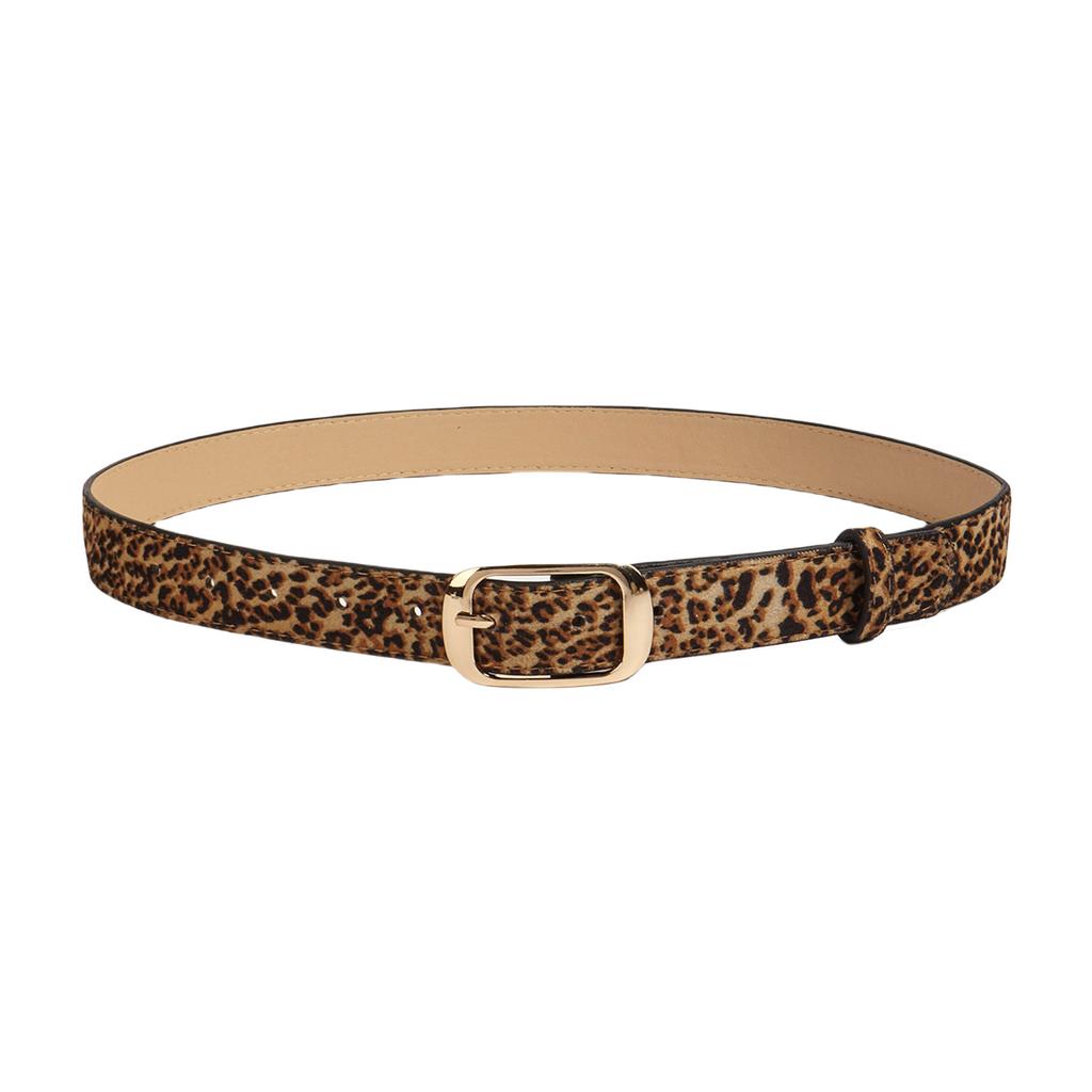 Unique Waist Belt Leopard Print Chain for Cowboy Cowgirl Stylish Buckle Retro Waistband Waist Chain Belt