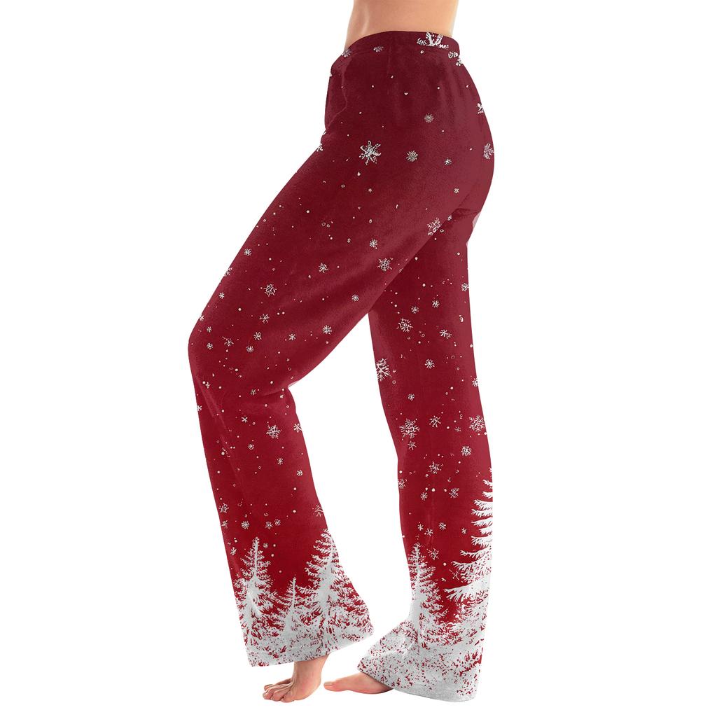 Women's Casual Fashion Women's Sports Home Christmas Pajama Pants Long Pants