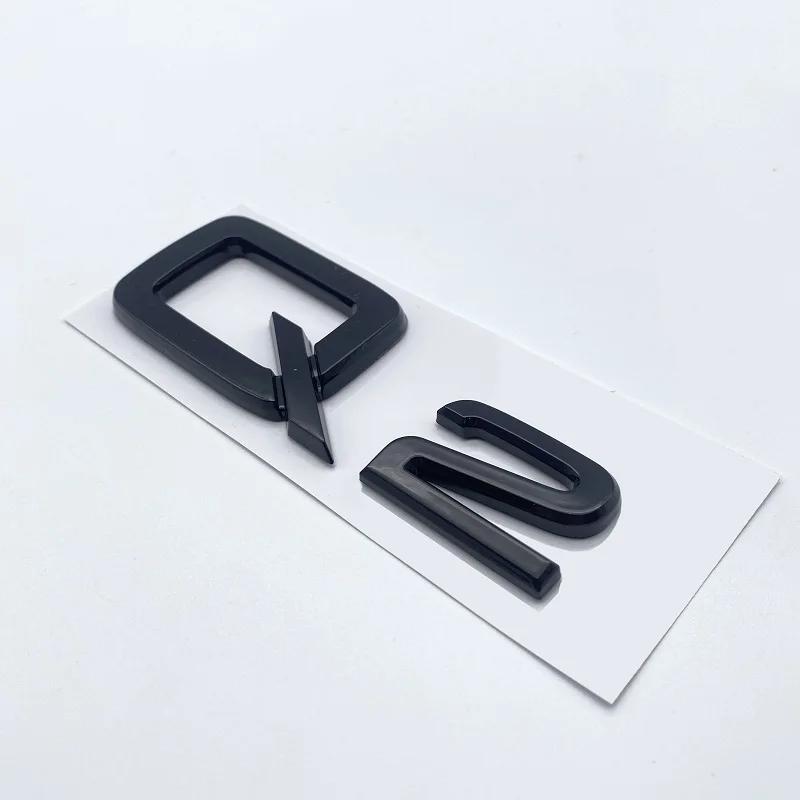 ABS Numbers Letters Q2 Q3 Q4 Q5 Q6 Q7 Q8 Emblem for Audi Q series Car Fender Trunk Rear Logo Sticker Black Silver Accessories