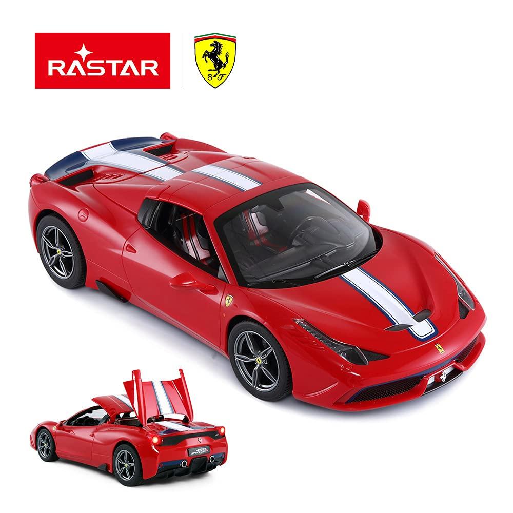 RASTAR 114 Scale Ferrari 458 Speciale RC Model Car with LED Lights and Automatically OpeningClosing Roof, Red