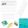 Photo Holder Magnets 10/20/50Pcs DIY Fridge Magnet Kit, Clear Acrylic Magnetic Frame with Making Kit Adhesive Backing, Custom Picture Set for Crafts