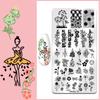 Biutee Nail Image Plate Set Color Gel Nail Stamp Kit 12 Nail Stamp Plates 8ml Nail Stamp Gel Set 1 Stamp 2 Replacement Stamp Heads Nail Design Nail