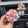 Tulip Hydrangea Car Air Freshener Flower Diffuser - Elegant Stone Car Ornament for Women