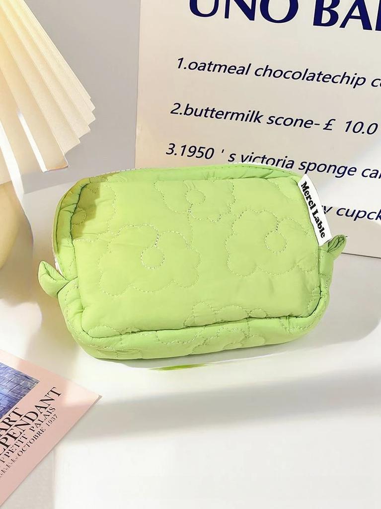 Ins Cute Fabric Pouch Bags Candy Color Cosmetic Bag for Women Girls Airpods Stationery Pencil Zipper Jewelry Kawaii Makeup Pouch