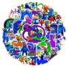 Colorful Roblox Rainbow Friends Stickers Waterproof Reusable For Luggage More!