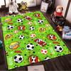 Soccer-Themed Cartoon Carpet with "Goal!" Text and Football Pattern Suitable for use as an anti-slip for living room bedroom sofas