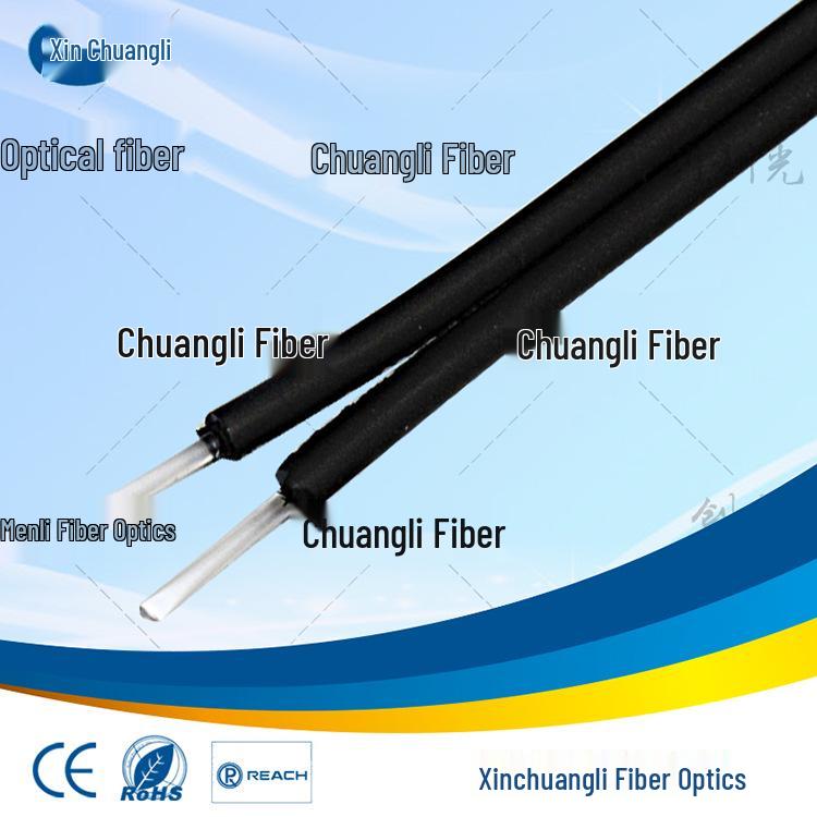 1.0mm Inner / 2.2mm or 4.4mm Outer Dual Core Plastic Optical Fiber Cable for Industrial Control Sensors