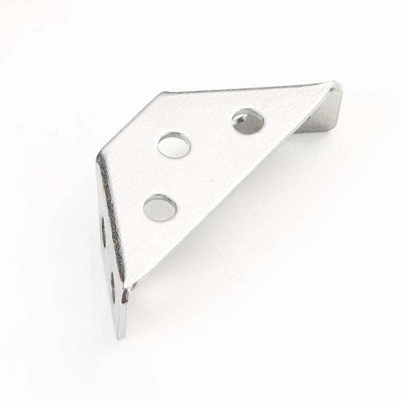 Set of 20 Triangle Mounting Connectors Stainless Steel Corner Brackets Convenient for Strengthening Furniture Joints
