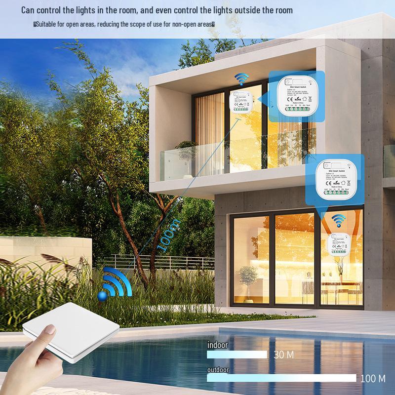 Smart Tuya Zigbee Wireless Light Switch, Self-Powered Kinetic Energy Remote with App Control