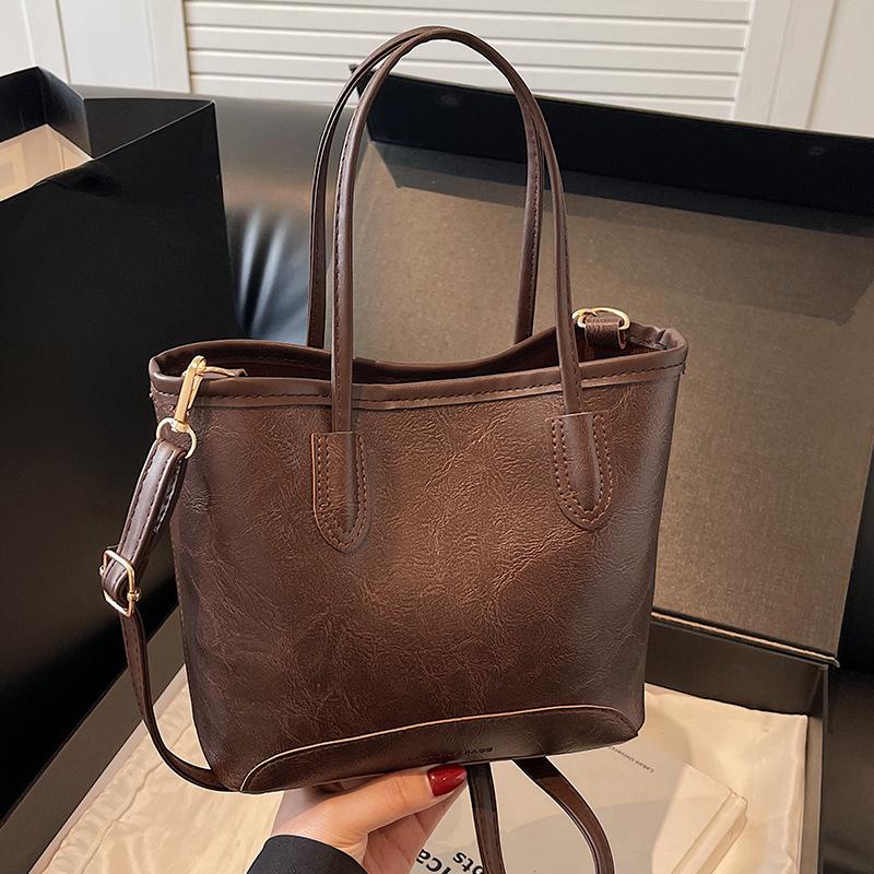 Work Commuting Underarm Bag for Women In Autumn and Winter Retro Fashion Versatile Tote Bag Korean Version Niche Design Underarm Bag