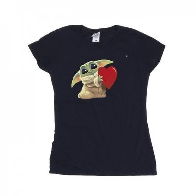 Womens/Ladies The Mandalorian The Kids With Heart Cotton T-Shirt
