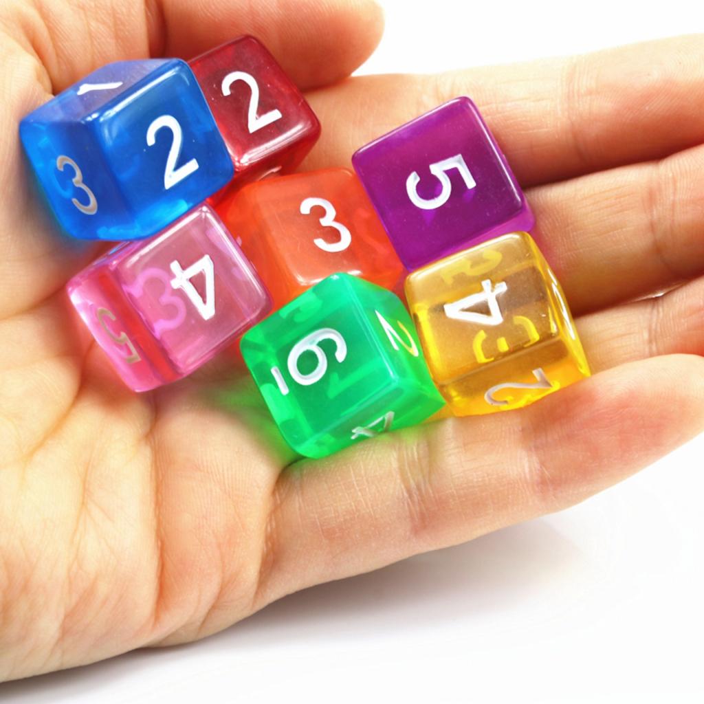 10 stuks D6 Dobbelstenen Polyhedrisch Digitaal 1-6 Dobbelstenen voor Feest Club Entertainment Tafelspel