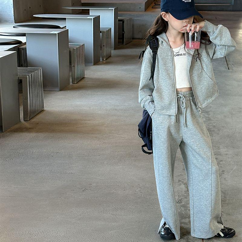 Dívčí podzimní módní set: 2025 Nový styl ležérní dvoudílný sportovní oděv