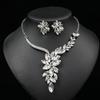 Source Bridal Necklace Set Alloy Diamond Crystal Glass Colored Jewelry Set