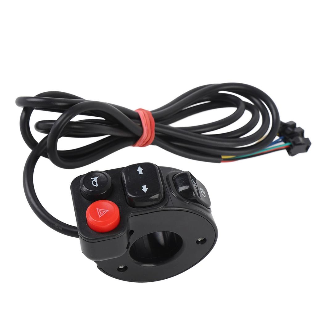 4 In 1 Motorcycle Handlebar Switch Headlight Horn Turn Signal Switch 4.92ft Cable for Electric Bike Scooter