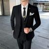 Herren Casual Frühling/Herbst Koreanischer Stil Blazer Anzug Set - Trendy, Gutaussehend Hochzeits Smoking