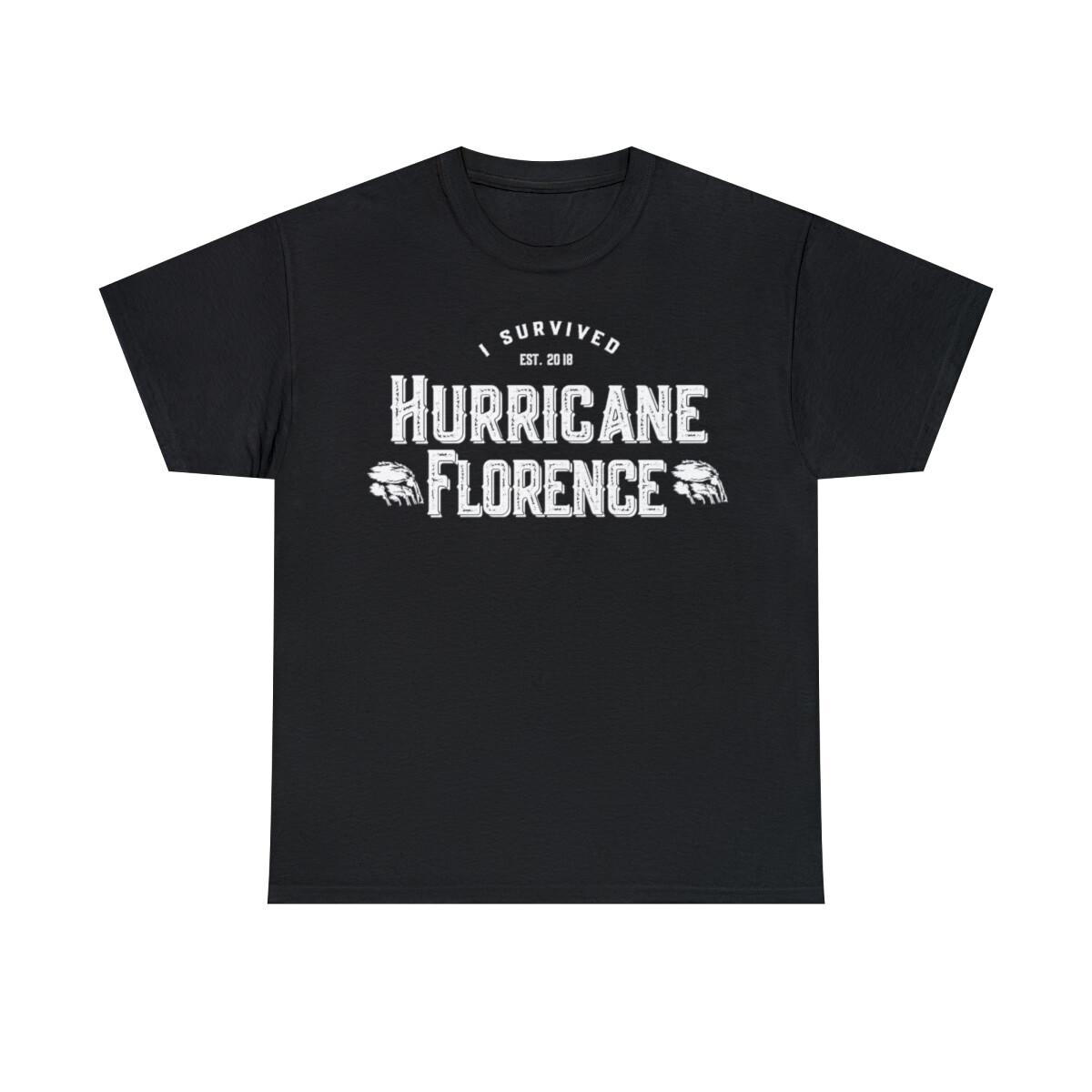 I Survived Hurricane Florence 2018 Graphic T-Shirt, Sizes S-5XL L