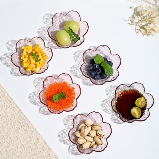 5Pcs Sakura Dipping Sauce Dish PP Condiment Plate for Sushi Hot Pot BBQ BPA-Free Stackable Hot And Cold Sauce Holder Cute Tableware for Home Party