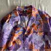 Herren Sommer Hemd mit Blumendruck Kurzarm
