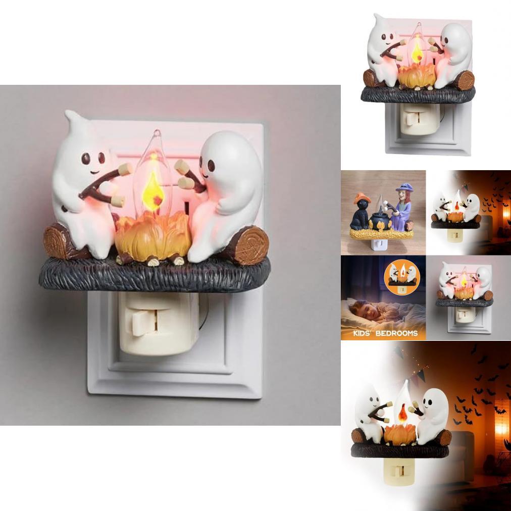 Enchanting White Ghost Night Light For Halloween Festivities And Unique Decor Items