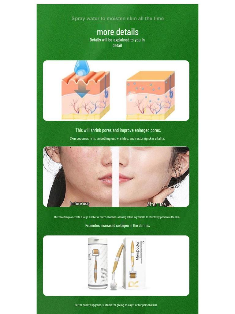 ZGTS Titanium Microneedle Roller for Acne and Skin Care